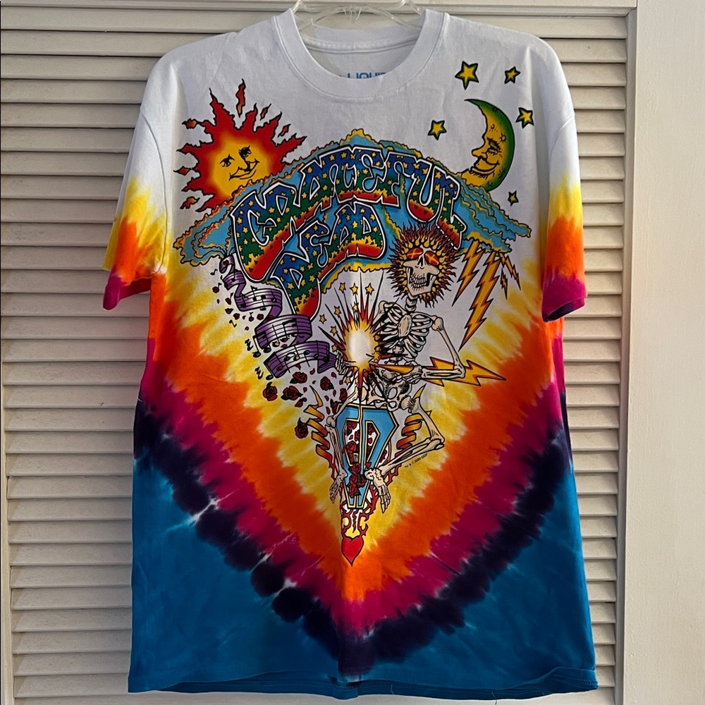 Liquid Blue Grateful Dead Tie-Dye Graphic T-Shirt